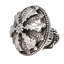 Acanthus large knob Renaissance style with feather scroll foot in Gilded Mercury-43209193