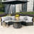 Billington 4 - Person Outdoor Steel Wicker Fire Pit Conversation Set - Gray