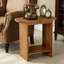 Table de bout en bois massif de 23,6 po de largeur, table d'appoint à 2 niveaux, ensemble de 2-996145223