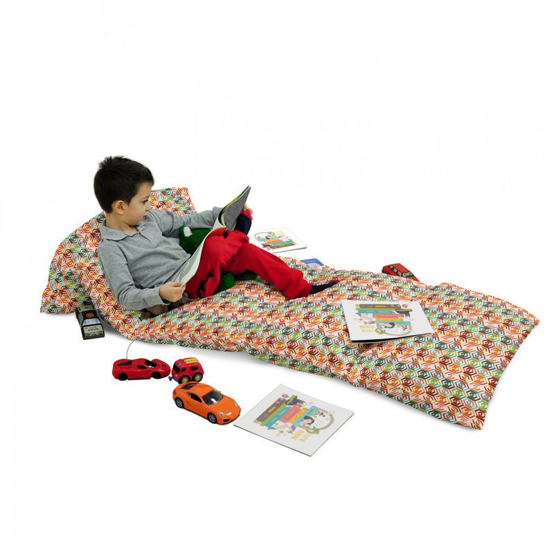 Housse de coussin hexagonale pour l'extérieur Cubes, H 2 po x l 36 po x P 88 po