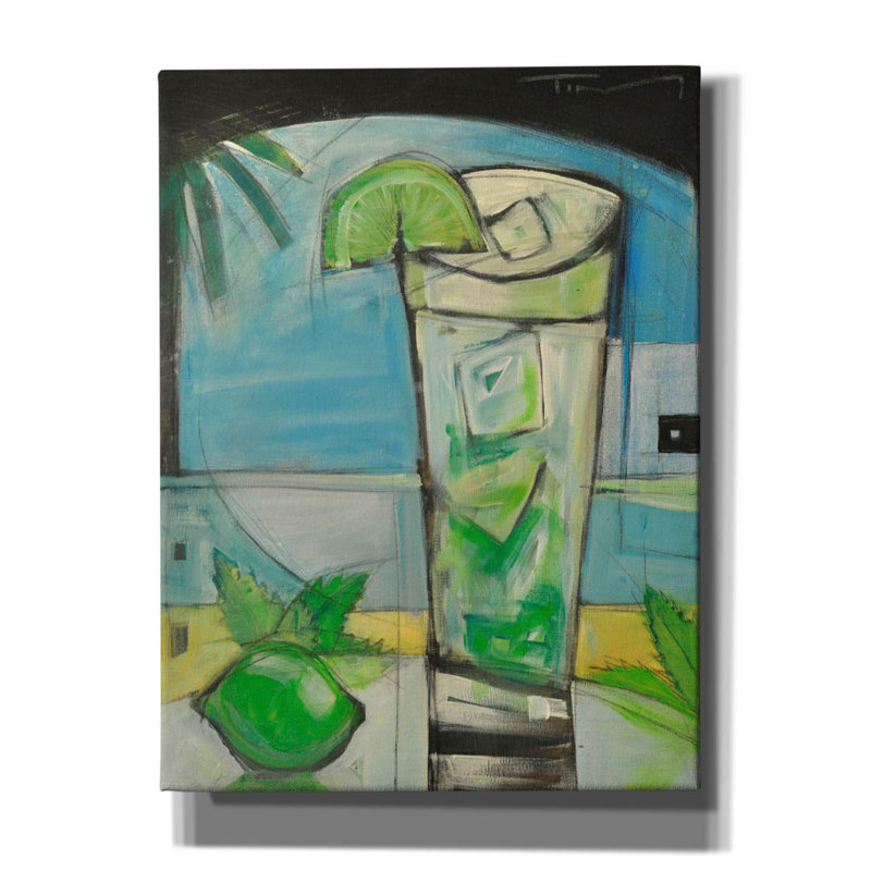 "Red Baril Studio" Mojito "par Tim Nyberg, art mural sur toile, H 16 po x l 12 po x P 0,75 po