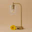  Lampe de bureau moderne à DEL dorée Elizabeth 16 po avec chargement USB et sans fil Elizabeth-137636867