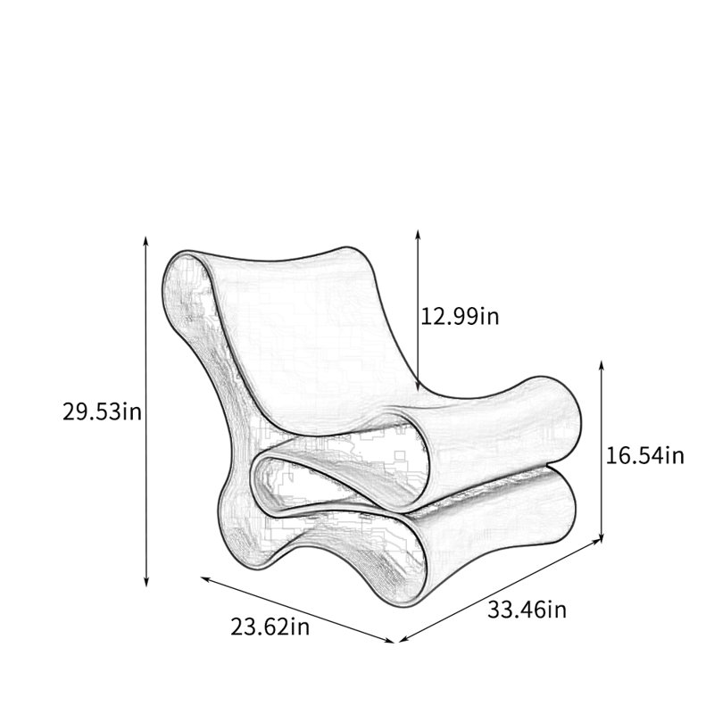 Chaise de loisirs créative en fibre de verre simple avec style., Bleu