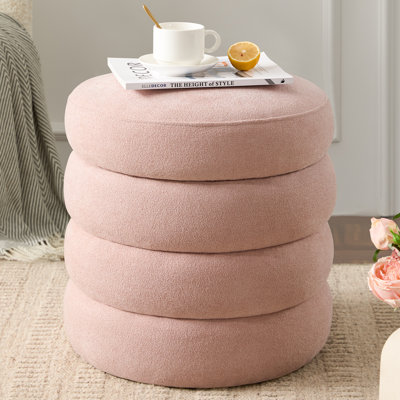 17'' Wide Boulce Round Storage Ottoman