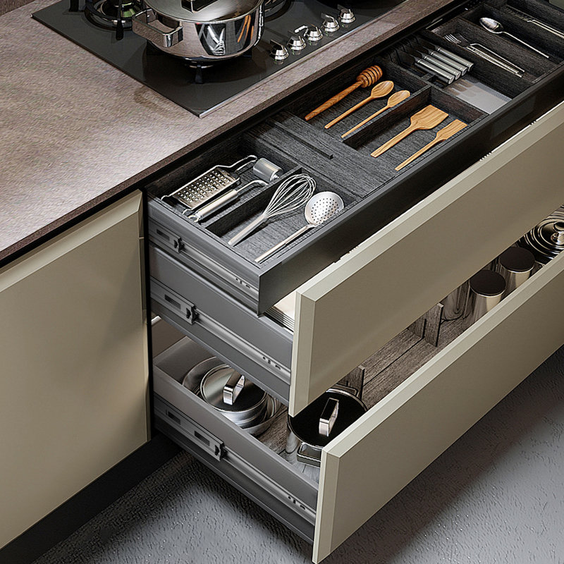 6 Pairs of 14 Inch Drawer Slides Side Mount Rails,Soft-Close Noiseless Guide Glides, 0.5" H x 15.87" W x 1.77" D
