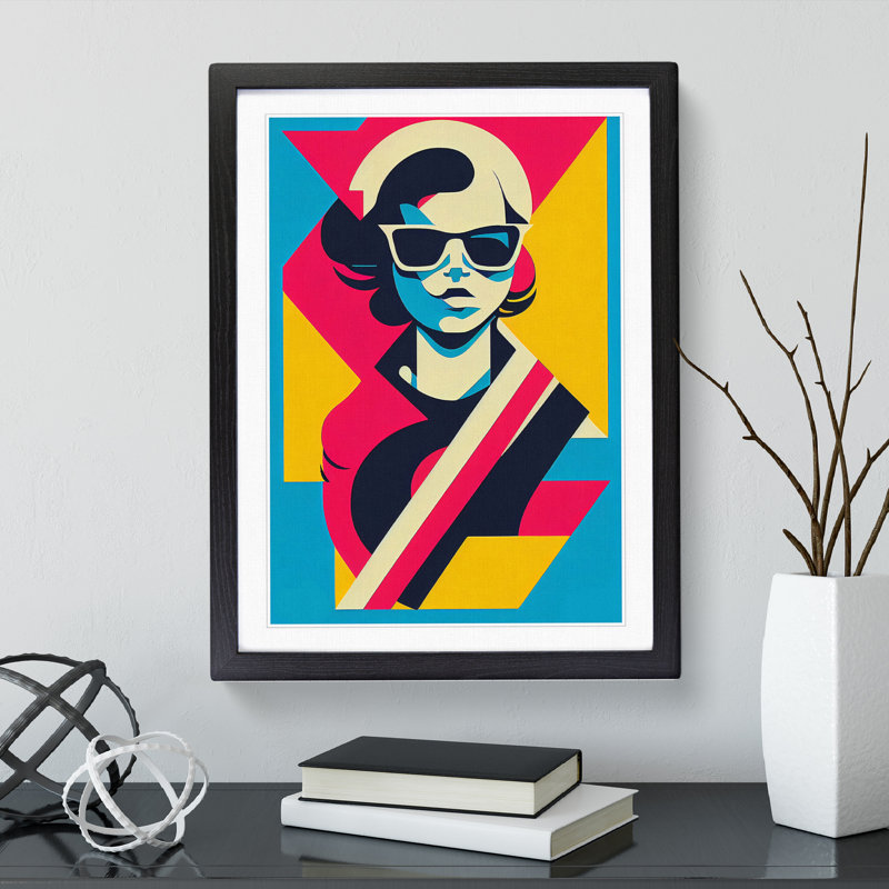 Pop Art Woman - Framed Print, Black Framed, 34cm H x 25cm W x 2cm D