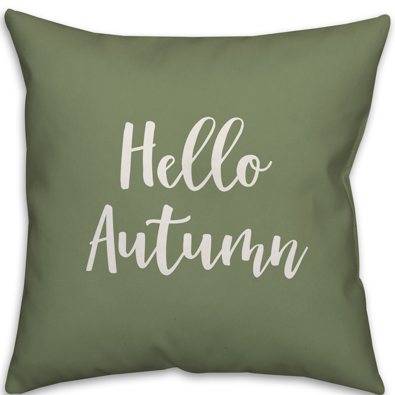  Coussin Hello, vert, Housse de coussin