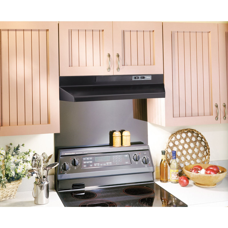 Broan NuTone 36" Steel Convertible Under Cabinet Range Hood with Mesh Filter, Black