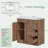Adonia Modern 36" Walnut Single Bathroom Vanity With SMC Top, Fluted Bathroom Cabinet With Doors-194953038-194953037
