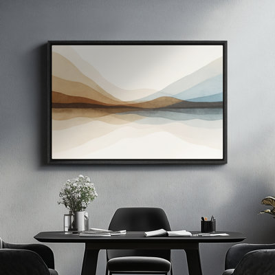 Art mural encadré, impressions murales abstraites rétro pour chambre à coucher - 16 po x 24 po