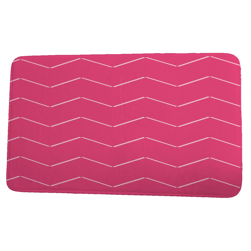 Tapis de bain Leininger, l 24 po x L 36 po, Rose / fuchsia