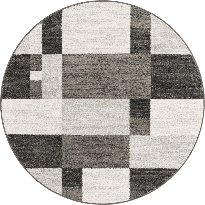 Tapis beige Contemporary Harvest, Rond 5 pi 3 po
