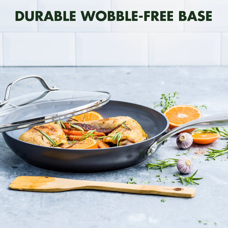 Valencia Pro 10" Gray Ceramic Nonstick Frypan with Lid