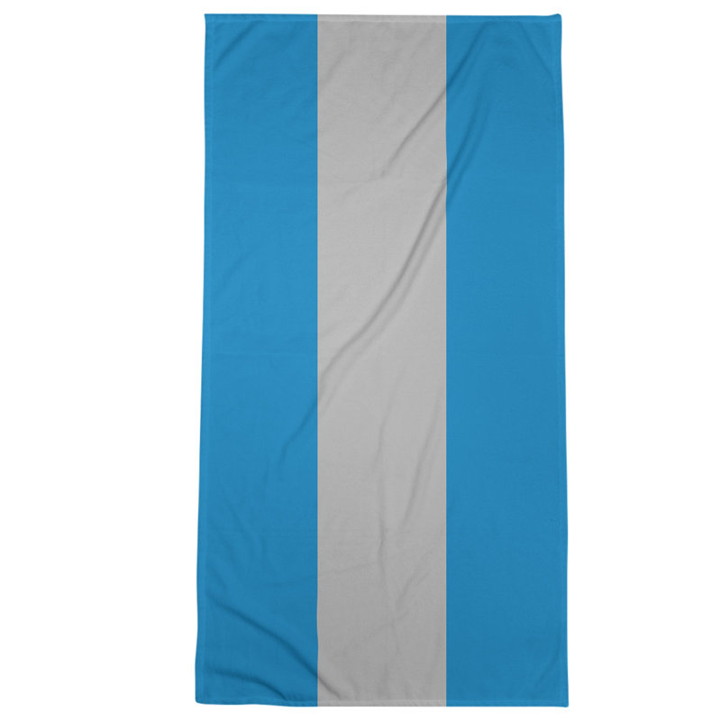 Microfiber Bath Towel, Carolina Football Stripes Blue/Gray