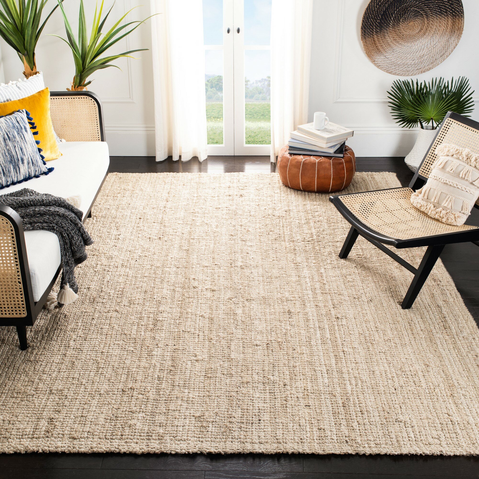 2'x3' Solid Utility Accent Rug Black - Made By Design™
