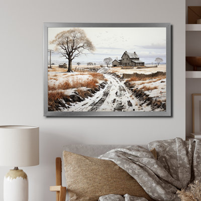 " Winter Farm Monochrome Harvest I "