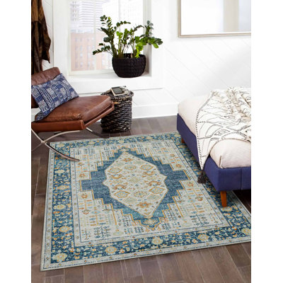 Tapis bleu marine Kinsley