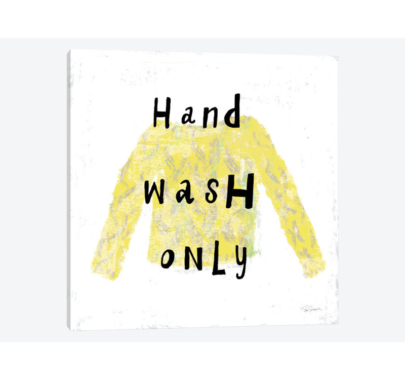 « blanchissage rules iv », art textuel sur toile, H 26 po x l 26 po x P 1,5 po, Toile tendue, Pas de tapis