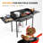 3-Burner High Pressure Propane Outdoor Stove with Removable Side Shelves and Windscreen