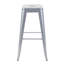 Tabourets de bar en métal sans dossier (lot de 2), hauteur comptoir 76 cm, démontables, montage facile, peu encombrants, en métal imperméable, idéaux pour les petits espaces commerciaux et les coins repas.