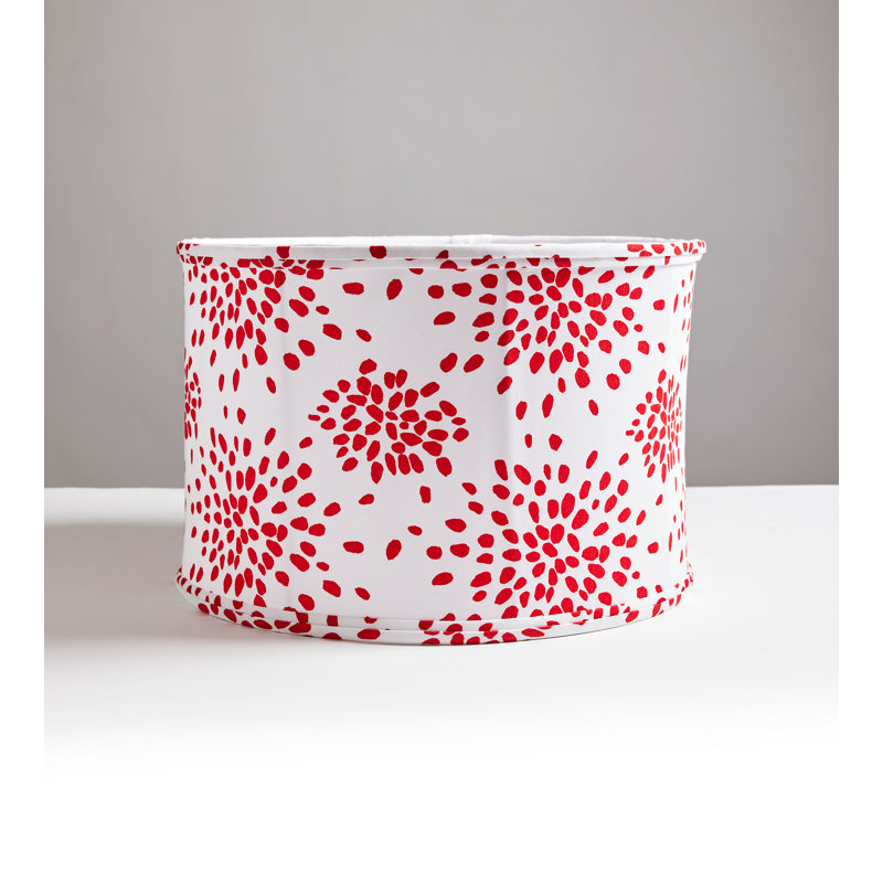 Albert Hadley Drum Lamp Shade, Red/White