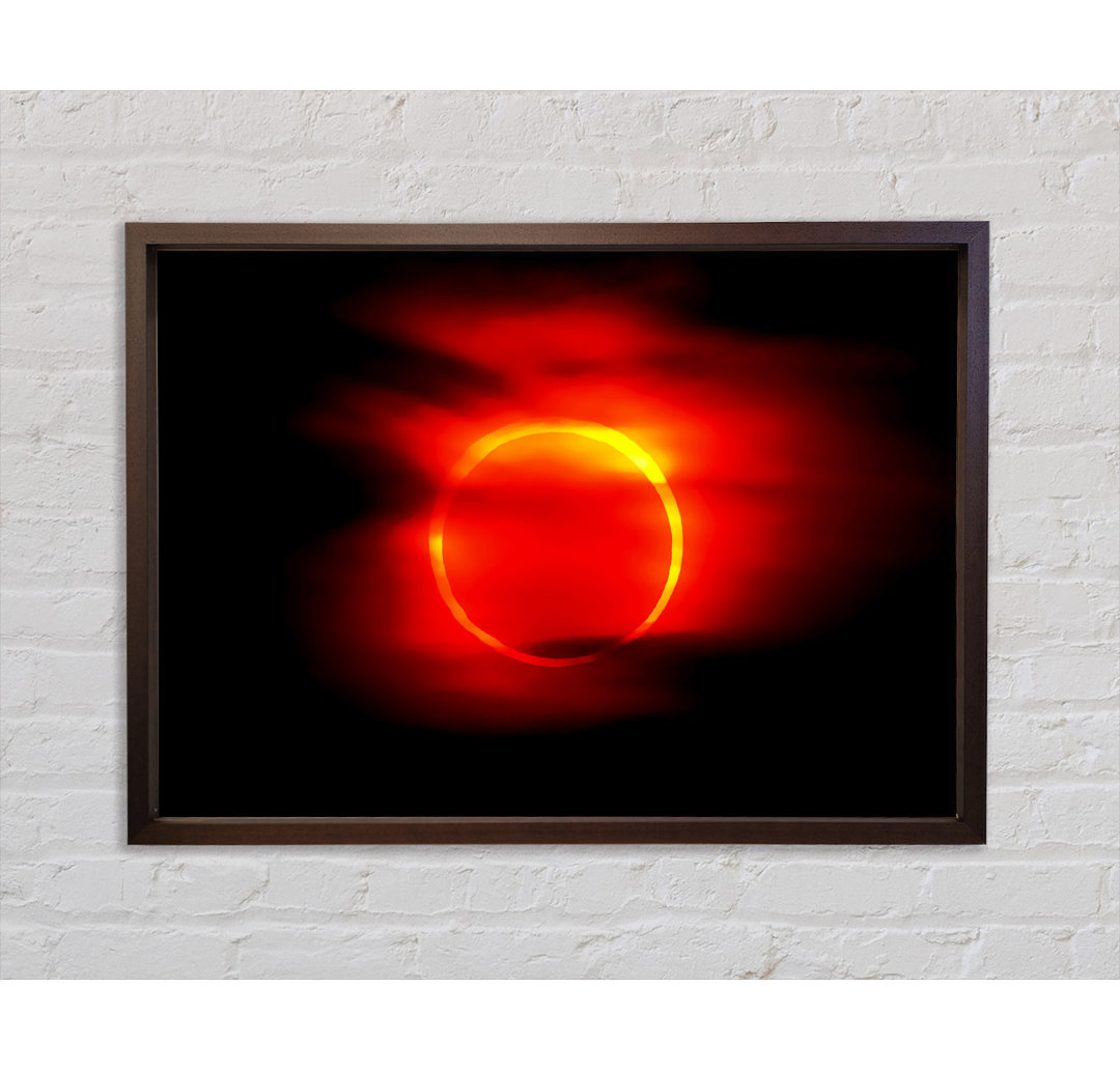 Total Eclipse Red - Einzelner Bilderrahmen Kunstdrucke auf Leinwand