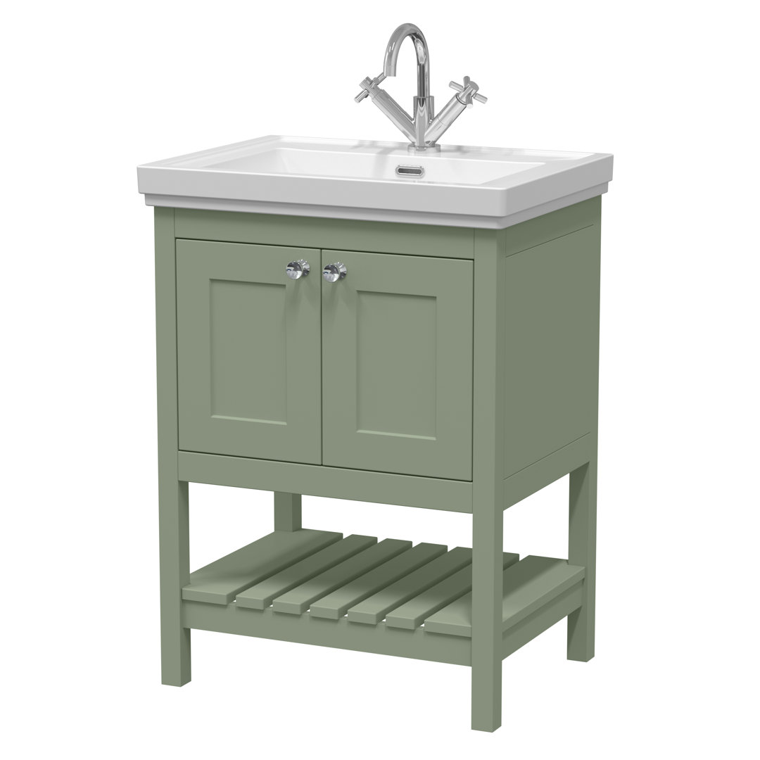 Bexley 630mm Single Bathroom Vanity with Integrated Fireclay Basin