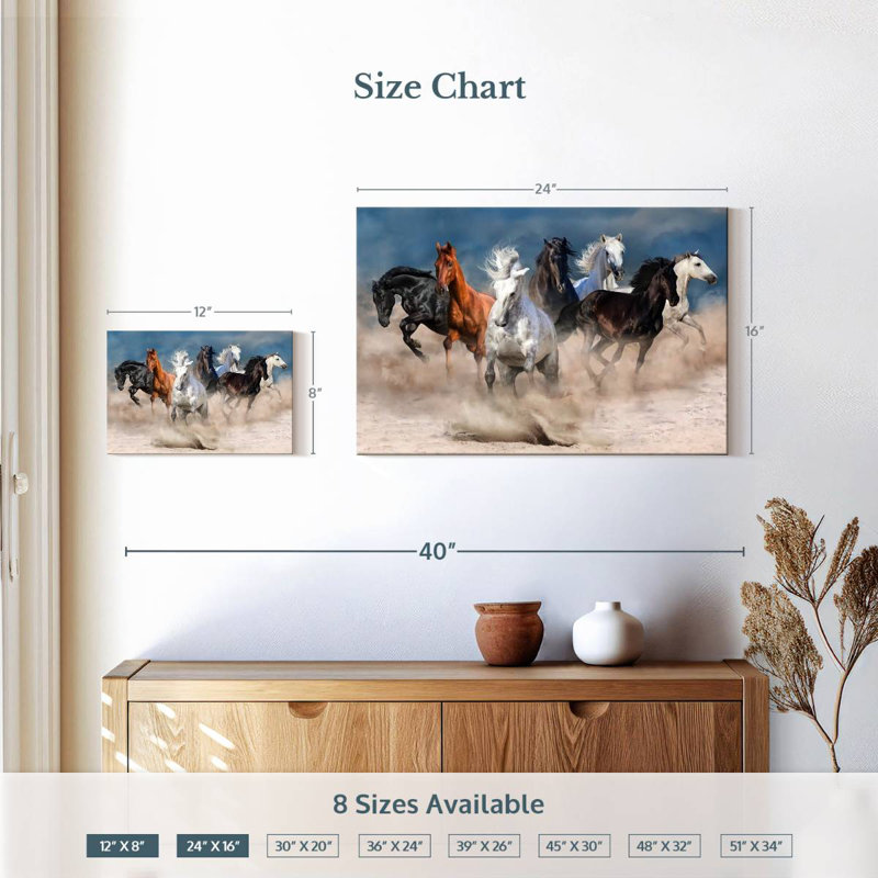 Brampt, chevaux de course, H 16 po x l 24 po