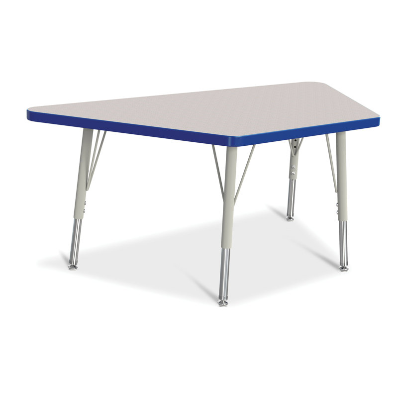 Tables d'activité Berles®, l 28 po x P 48 po (taille élémentaire : H 15 po, Gris tacheté avec un accent bleu arc-en-ciel