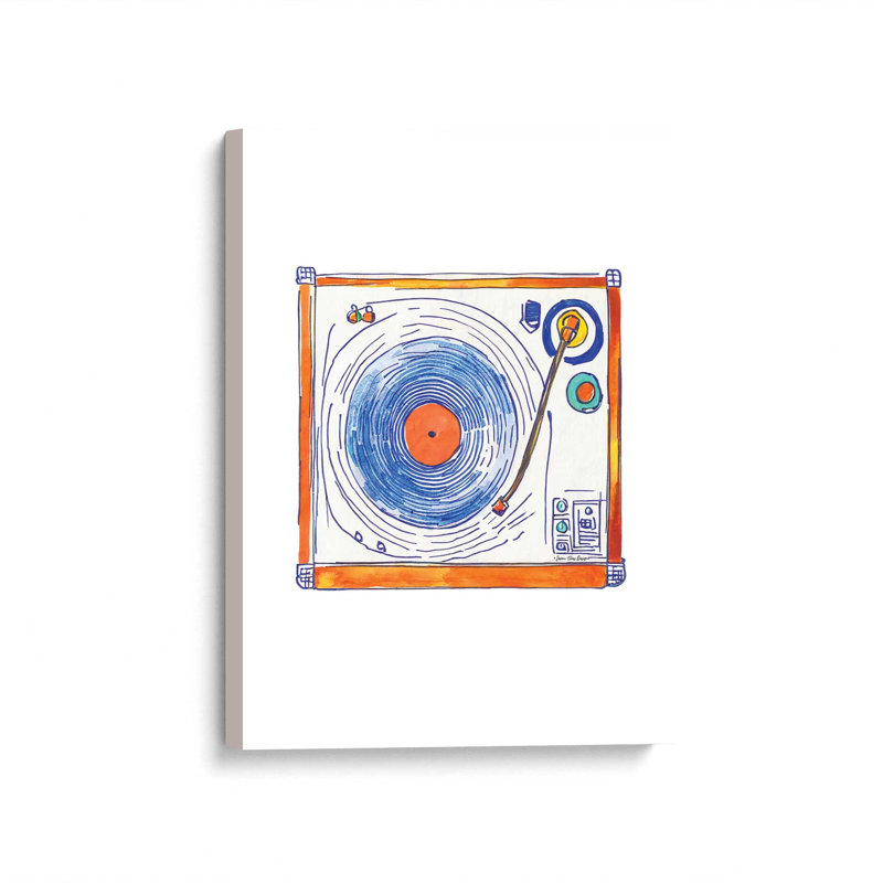 «The Timeless Turntable» par Seven Trees Design, reproduction d'art, L 36 x H 48, Ne s’applique pas, Toile tendue
