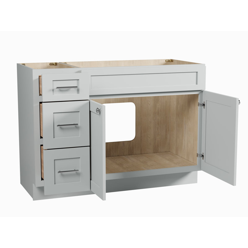 Base de meuble-lavabo simple 48 po Disar, Gris