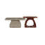 Ensemble de tables basses en marbre et bois