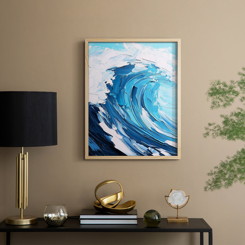 NAUTICAL Series XCIV, reproduction encadrée - bois massif, Naturel, H 21 po x l 17 po