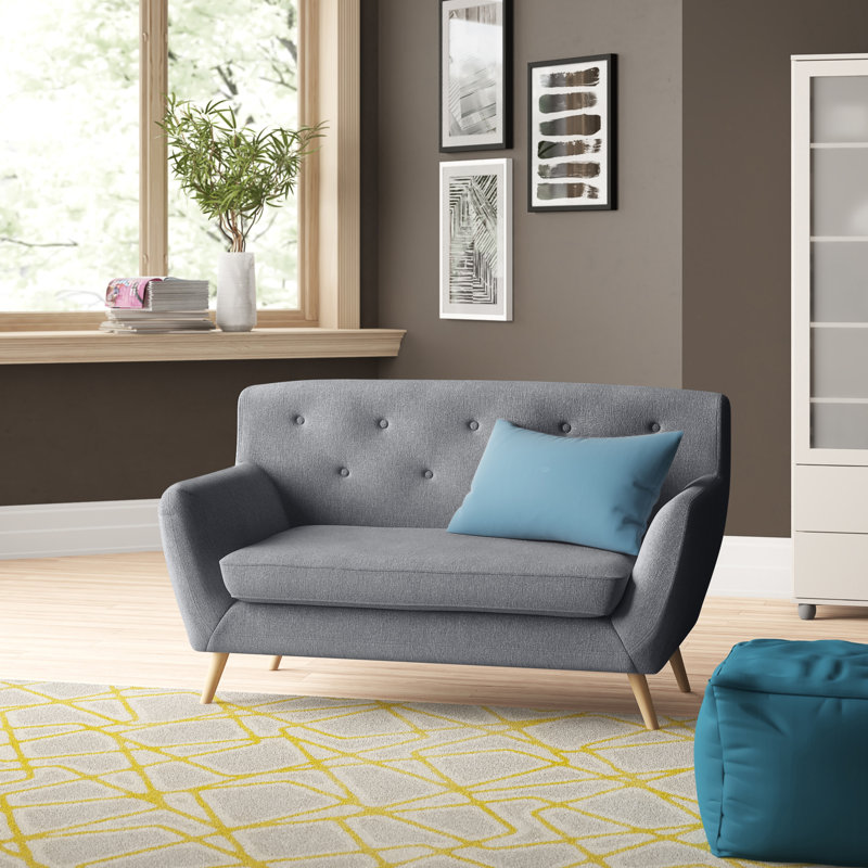 Trinity 2 Seater Loveseat, Dark Grey