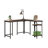 L-Shaped Desk, Brown Finish