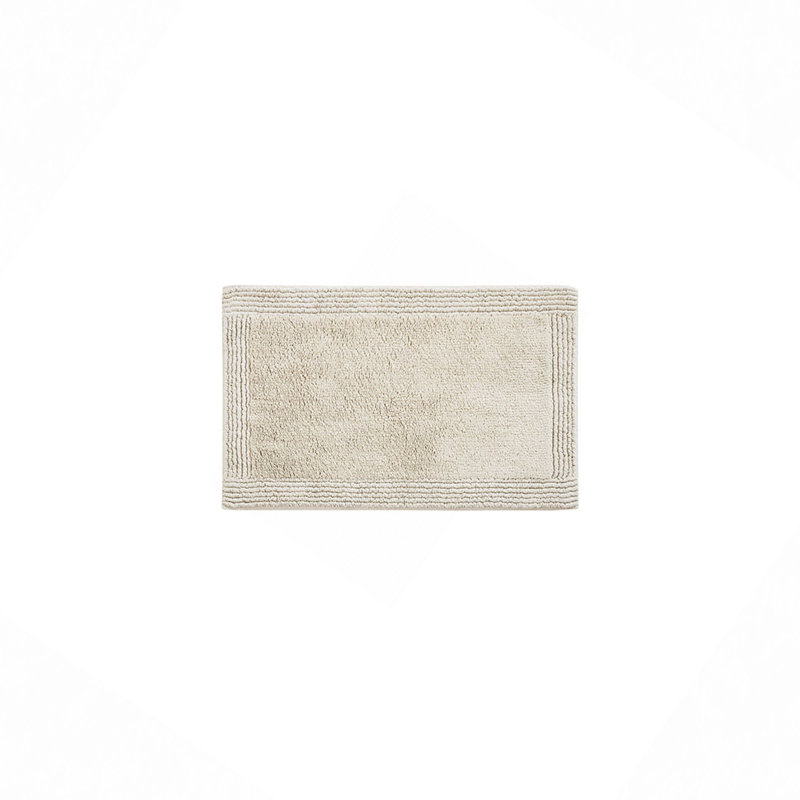 100% Cotton Tufted 3000 GSM Reversible Bath Rug 21X34", Ivory, Single - 34" L x 21" W