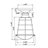 Diaundra Steel Semi Flush Mount-21350153