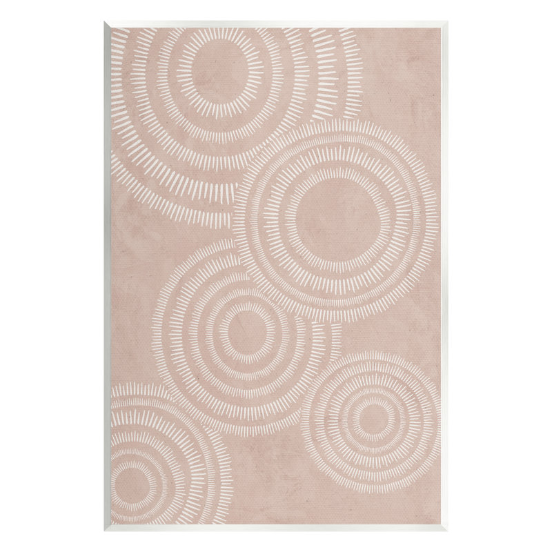 Boho Beige Circles Pattern MDF Wall Plaque Art