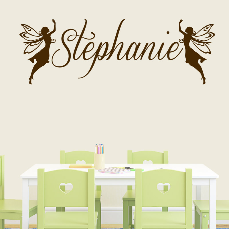 Text & Numbers Wall Decal, Brown, Yes