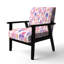 Chaise rembourrée Boho - Fauteuil Ikat orange doux-2020450803