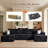 No Assembly Required Compression Packed 3-piece Cloud Modular Upholstered Sectional Sofa-1645550055
