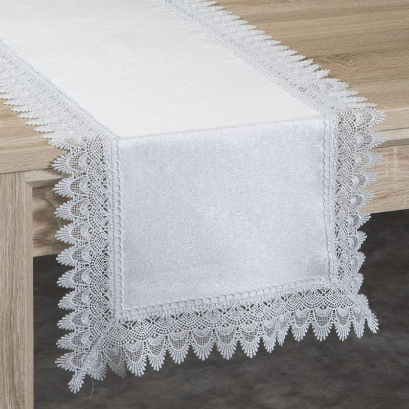 Anika Tablecloth 40X180 Cm Natural, 40cm W x 180cm L