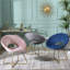 Fauteuil d'appoint rembourré en velours soyeux Slatina-1919672815