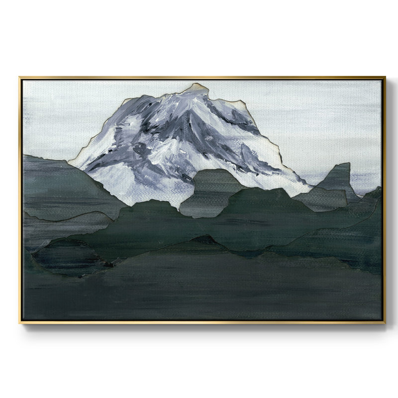 " Summit ", 25" H x 37" W x 2" D, Gold Floater Framed Canvas