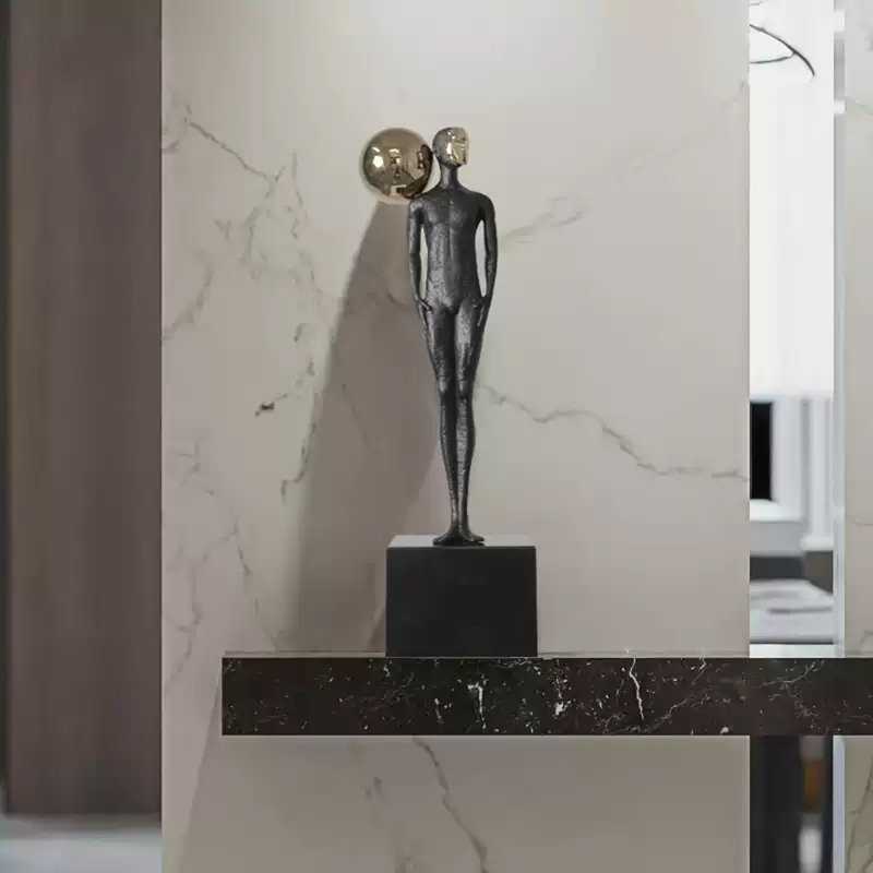 Article de décoration moderne à base de marbre en résine