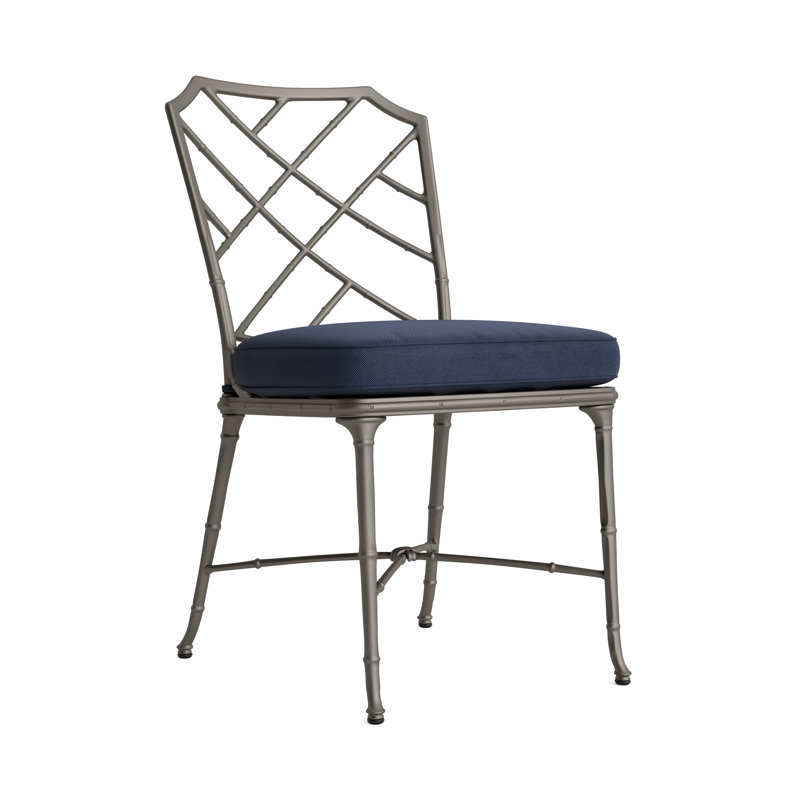 Calcutta Outdoor Dining Side Chair, Mica, Fusion Neptune, Navy