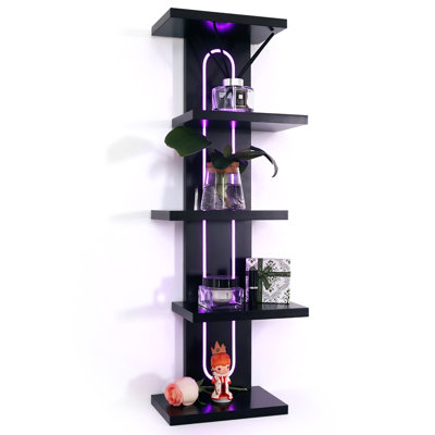 5-tier Rgb Floating Wall Shelf