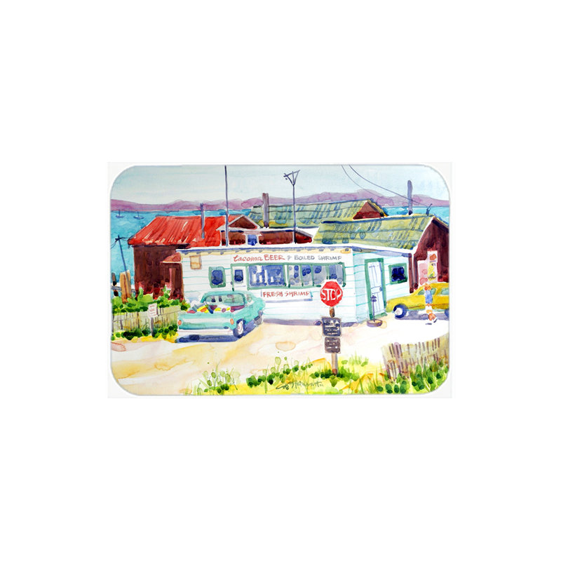 Caroline's Treasures Seafood Shack for Fresh Shrimp Glass Cutting Board