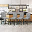 Upholstered Bar Stool with Solid Wood Frame