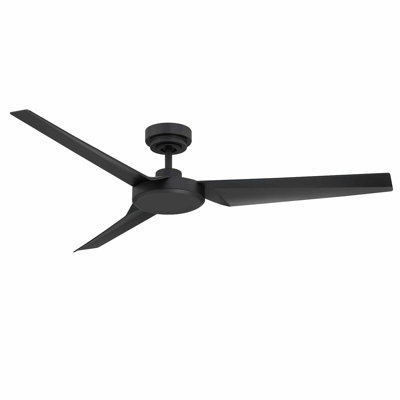 LERARIC 52 Matte Black Ceiling Fan - DC Motor, Remote Control, Energy Efficient, Silent Operation